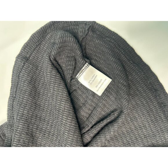 Off-Shoulder Black Crop Top Outlaw Womens L Ribbed Knit Long Sleeve - Picture 5 of 8